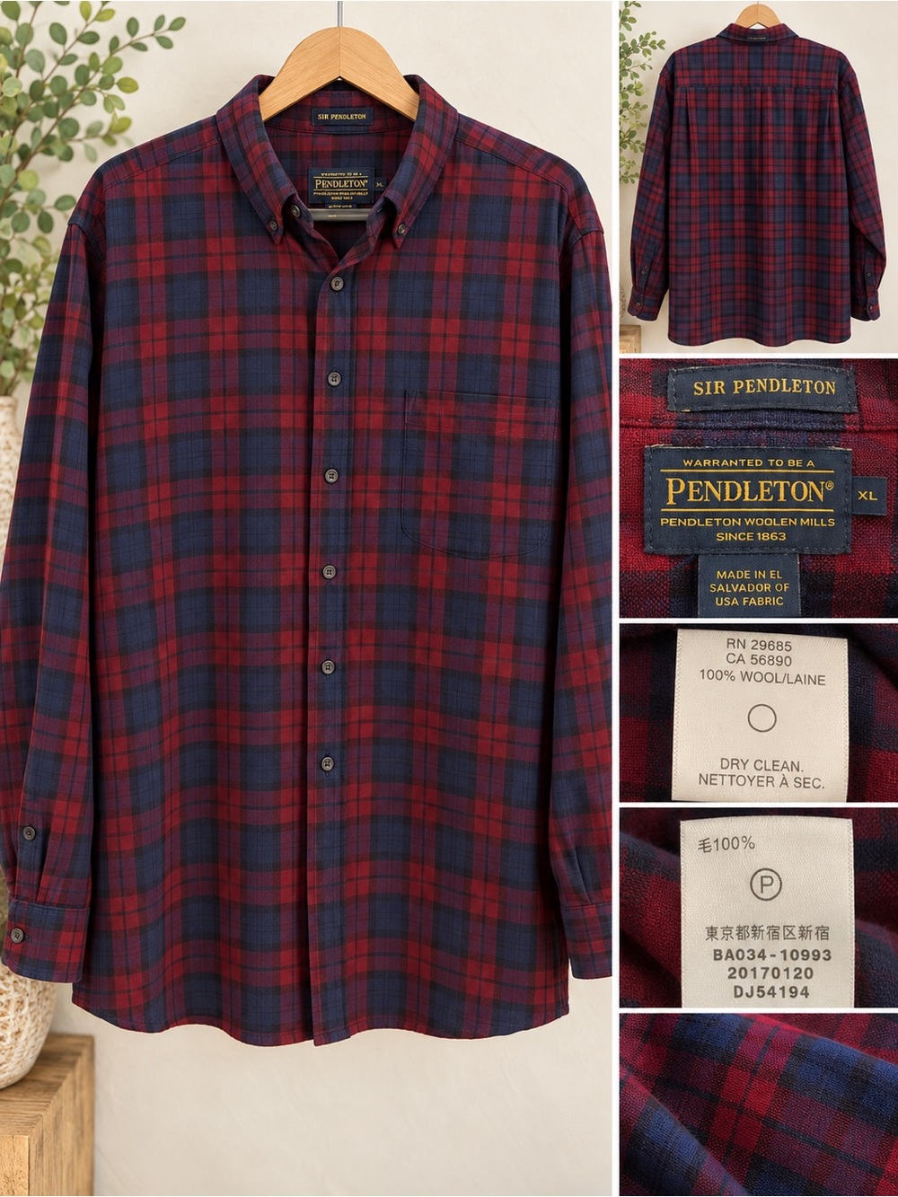 Pendleton Sir Pendleton XL MacDevitt Wool Shirt